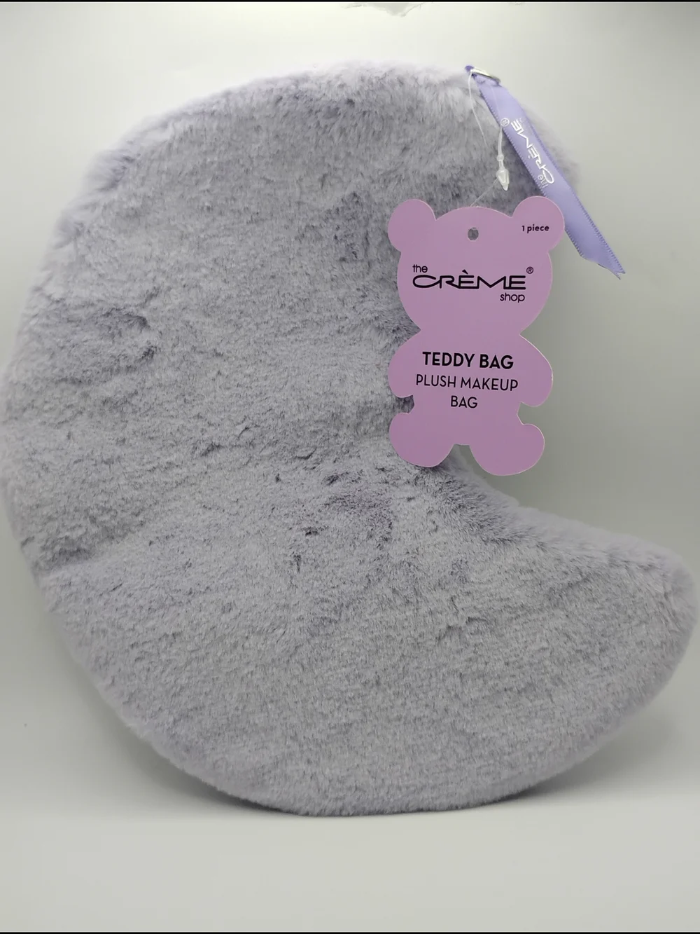 🌜The Crème Shop Teddy Bag Plush Makeup Pouch (Over The Moon - Lavender Moon) 🌛